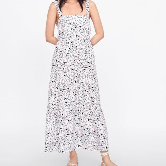 ZARA PRINT DRESS SIZE S - Picture 4 of 17